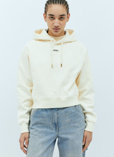 Jacquemus Le Hoodie Gros Grain Sweatshirt Beige jac0256034