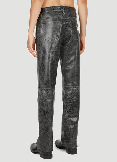Guess USA Cracked Leather Pants Black gue0152012