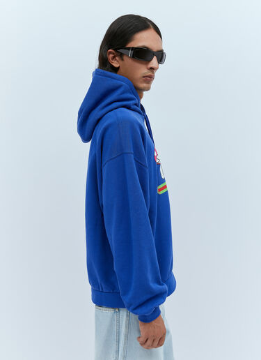 Gucci Mushroom Logo Hooded Sweatshirt Blue guc0153054