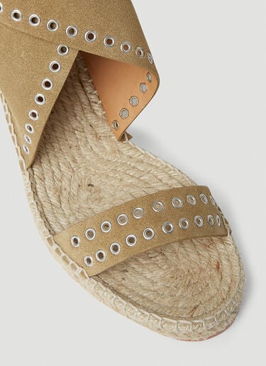 Isabel Marant Iriane High Heel Espadrilles Beige ibm0251035