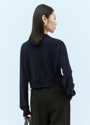 Miu Miu Wool Crewneck Sweater Navy miu0254080