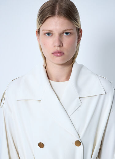 Max Mara Water-Repellent Garbardine Trench Coach White max0259007