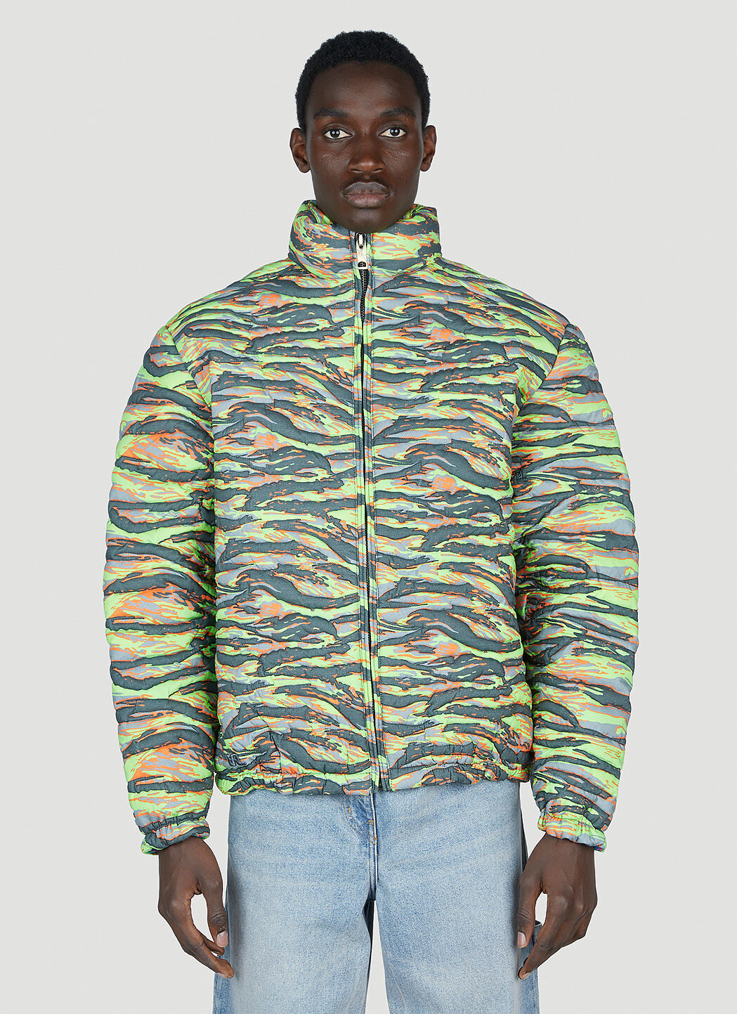 ERL Men s Quilted Puffer Jacket in Green LN CC