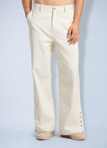 Palm Angels Palm Tree Loose Trousers White pma0166287