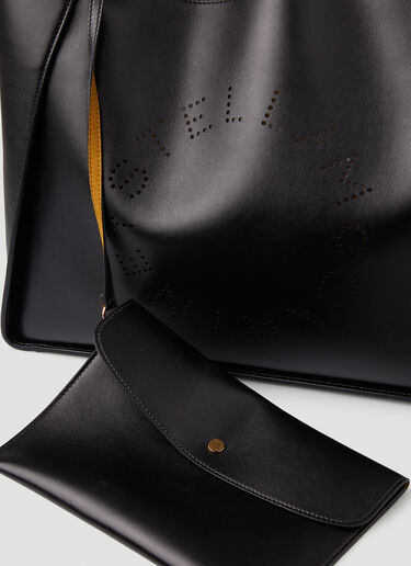 Stella McCartney Perforated Logo Tote Bag Black stm0249024