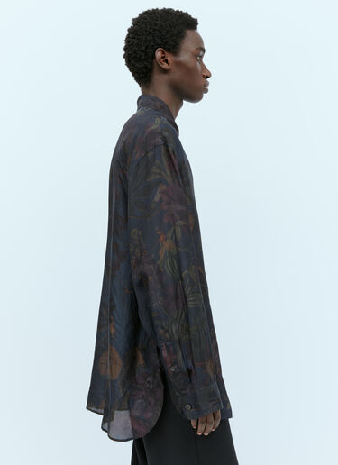 Dries Van Noten Silk Botanic Shirt Navy dvn0154016