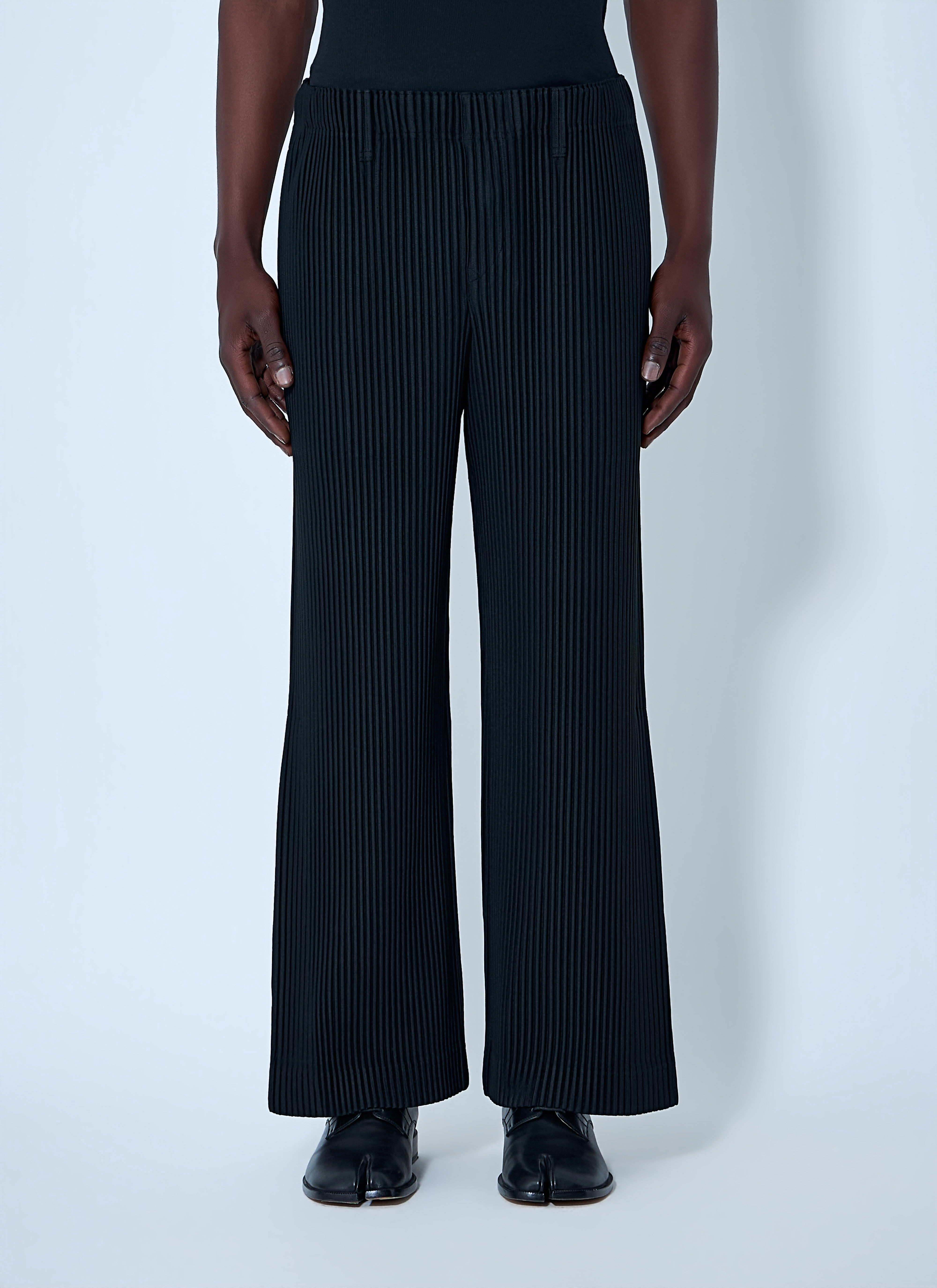 値下げ★ウノピュウ L/S MOCK NECK STRIPE メンズL 黒 Homme Plissé Issey Miyake: Men Pleated Trousers & Shirts | LN-CC®
