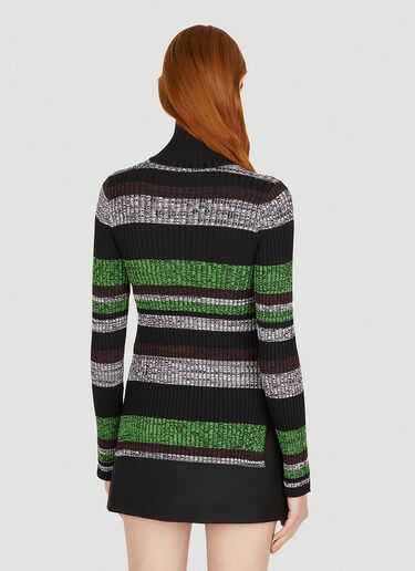 GANNI Button Up Striped Sweater Black gan0251012