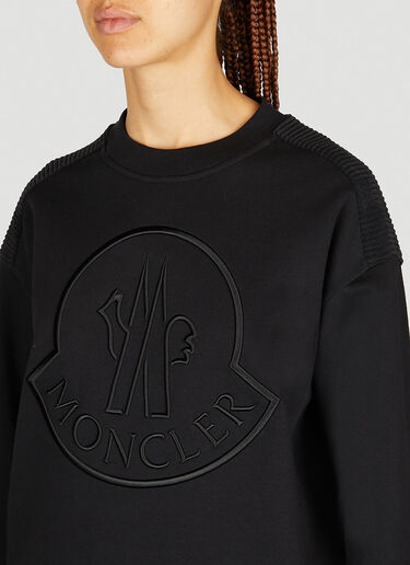 Embossed Logo Sweatshirt Moncler Embossed Logo Sweatshirt Black mon0254038