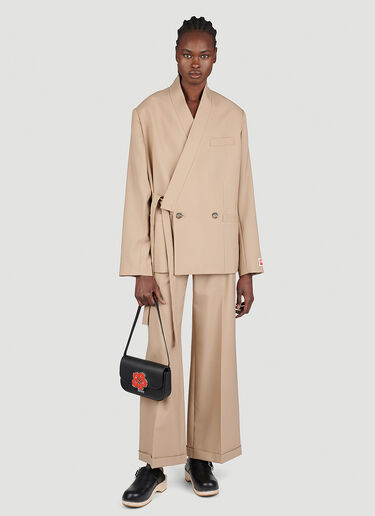 Kenzo Kimono Wool Blazer Beige knz0253015