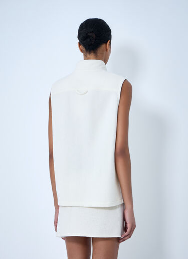 RIER Sleeveless Zip Vest White rrr0264007