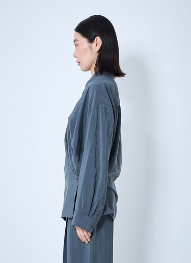 Lemaire Straight Collar Twisted Shirt Grey lem0260004