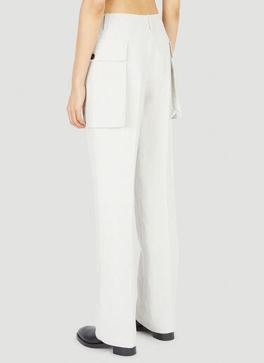 LN-CC® - Durazzi Milano: Cargo Tailored Pants - White Durazzi Milano Cargo Tailored Pants White drz0252015