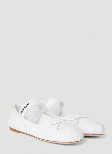 Miu Miu Ballerina Flats White miu0252030
