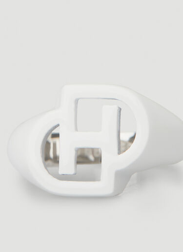 D'heygere Logo Signet Ring White hey0348004
