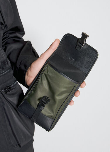 Prada Re-Nylon And Saffiano Leather Phone Holder Green pra0156018