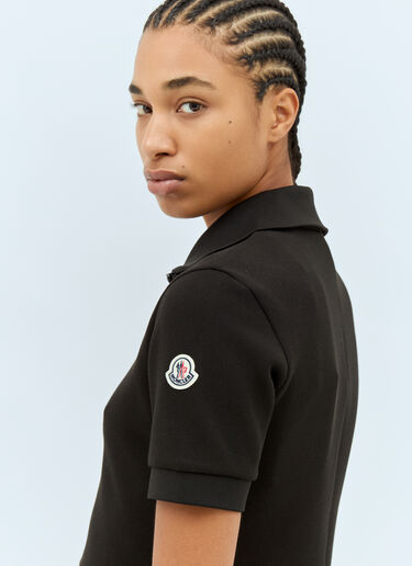 Moncler Piquet Half-Zip Polo Dress Black mon0259033