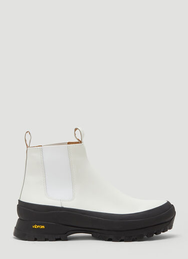 Jil Sander Leather Ankle Boots White jil0143025