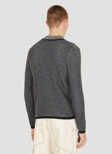 Eckhaus Latta Amoretto Knit Polo Top Grey eck0151007