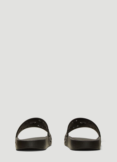 Gucci GG Cut-Out Rubber Slides Black guc0137082