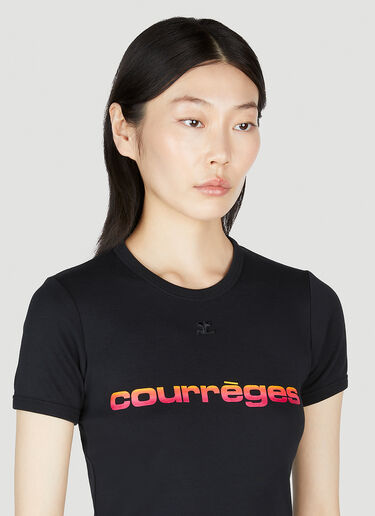 Courrèges Sunset Bumpy T-Shirt Black cou0253007