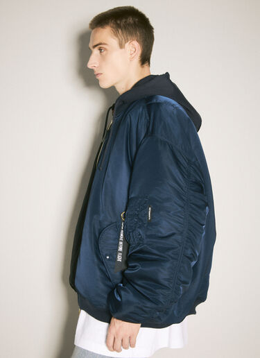 Vetements Reversible Hooded Bomber Jacket Black vet0158001