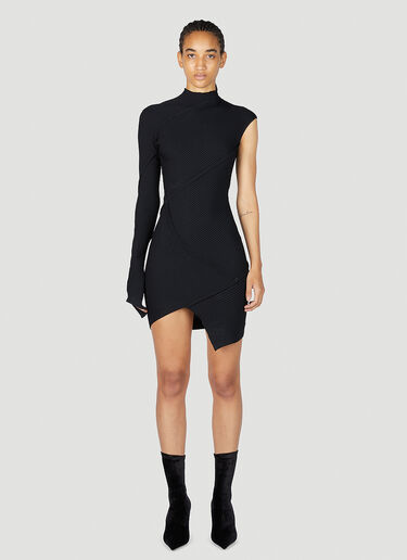 Balenciaga Spiral Mini Dress Black bal0253015