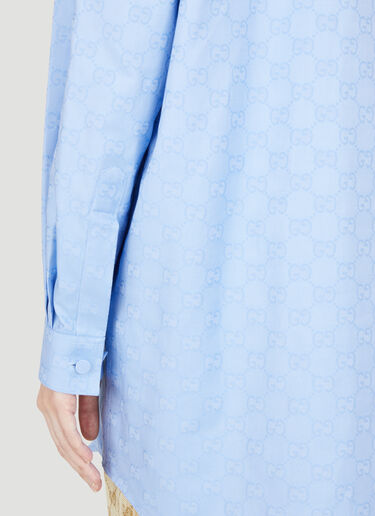 Gucci Button-Down GG Supreme Shirt Blue guc0253077