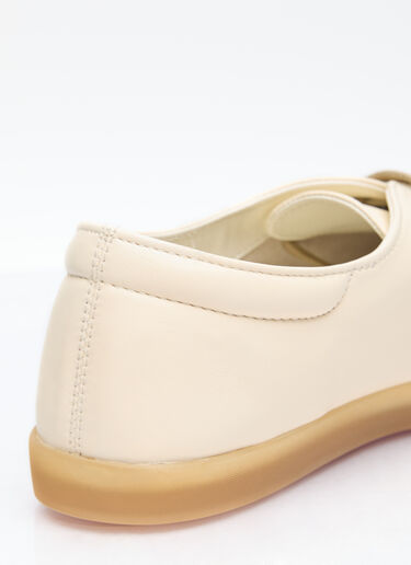 The Row Sam Leather Sneakers Beige row0256033