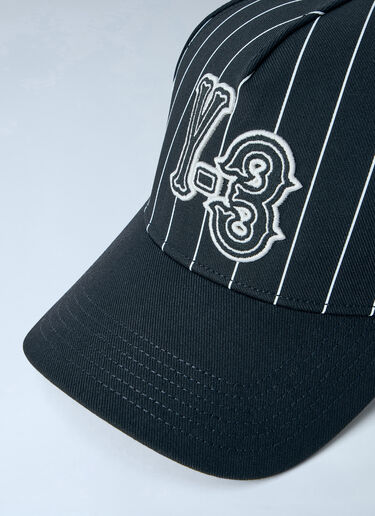 Y-3 Pinstripe Logo Baseball Cap Black yyy0364041