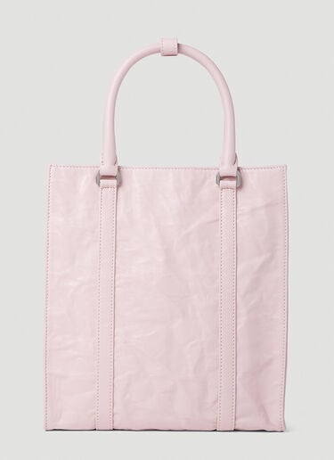Prada Crinkled Leather Tote Bag Pink pra0252060