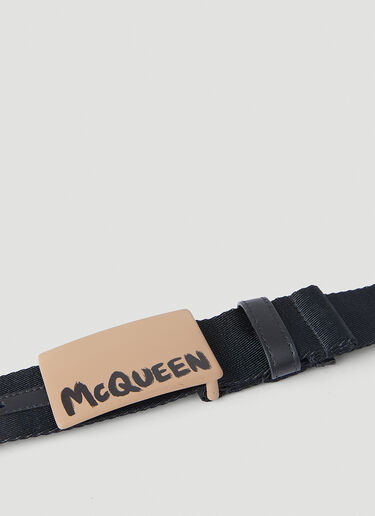 Alexander McQueen Graffiti Belt Black amq0149075