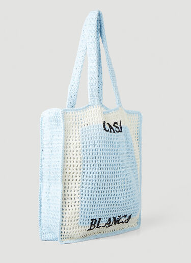 Casablanca Crochet Tote Bag Light Blue cbl0247017