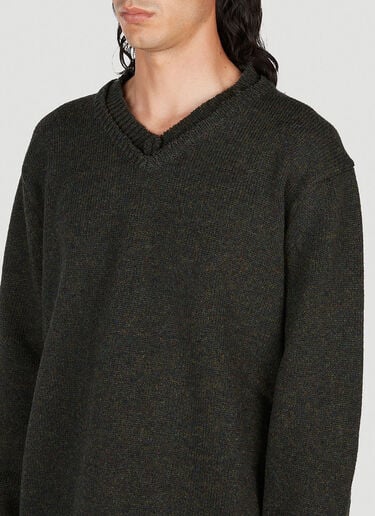 Maison Margiela Elbow Patch Sweater Green mla0153015
