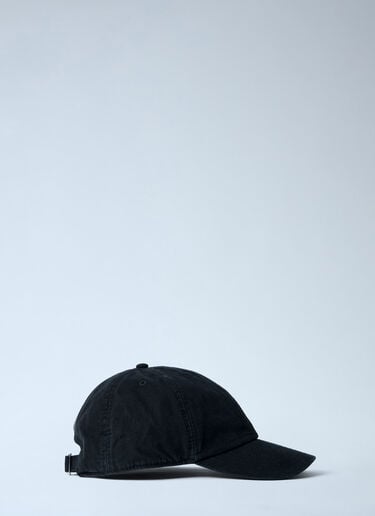 MM6 Maison Margiela Logo Motif Baseball Cap Black mmm0163021