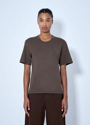 LN-CC® - Lemaire: Rib T-Shirt - Brown Lemaire Rib T-Shirt Brown lem0266010