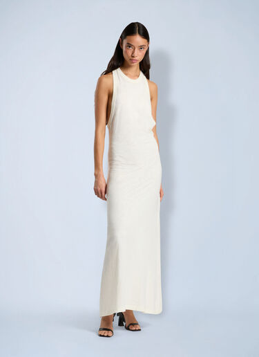 Palm Angels Curved Logo Essential Dress White pma0266225