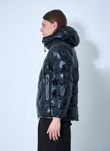 And Wander Hooded Quilted Down Jacket Black anw0149003