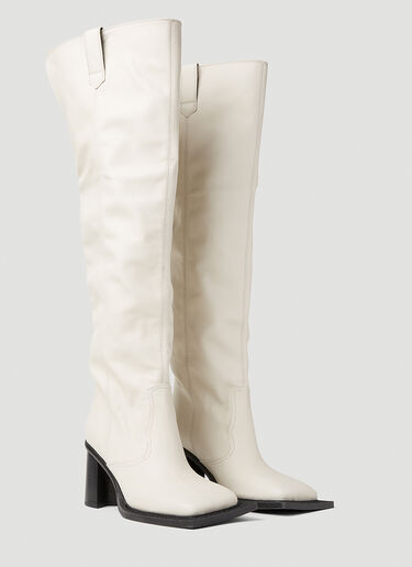 Ninamounah Howl Knee High Boots White nmo0252010