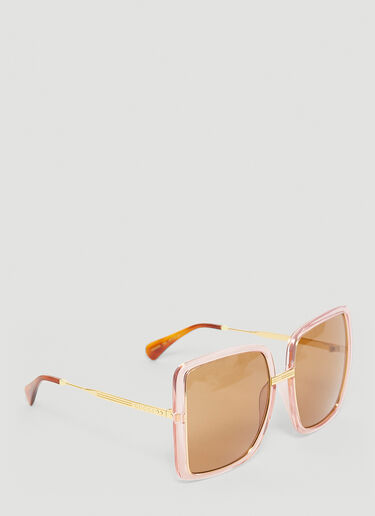 Gucci Oversized Square Frame Sunglasses Brown guc0243192