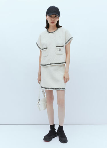 Moncler 트위드 미니스커트 화이트 mon0255027