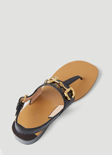Gucci Horsebit Thong Sandals Black guc0247156