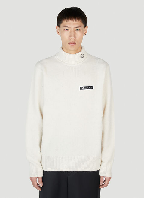 Raf Simons x Fred Perry ハイネックセーター ホワイト rsf0152005