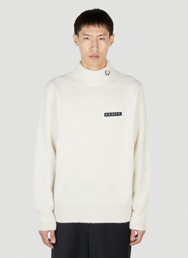 Raf Simons x Fred Perry High Neck Sweater White rsf0152005