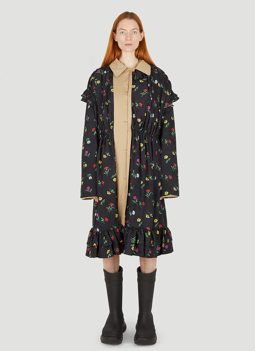 Balenciaga Reversible Trench Coat in Black LN CC