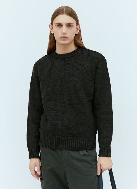 Lemaire Boxy Knit Sweater Black lem0154001