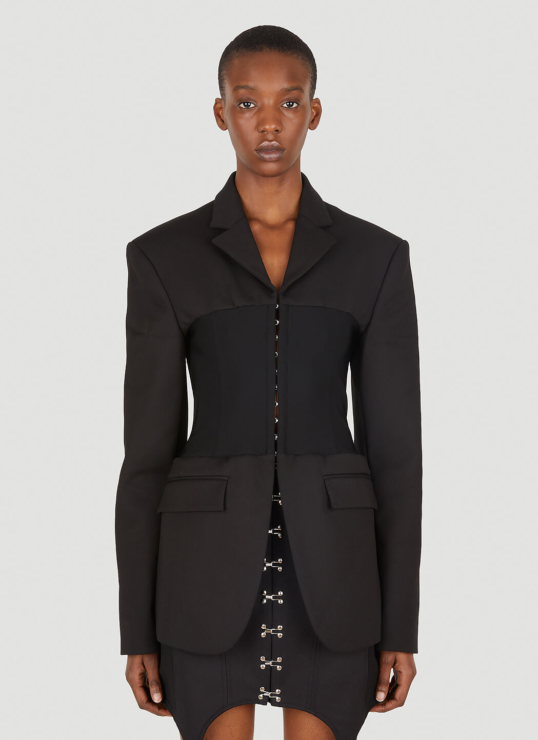 Dion Lee Corset Tube Blazer in Black LN CC