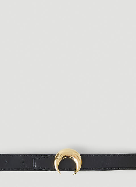Alexander McQueen Moon Buckle Belt Black amq0251017