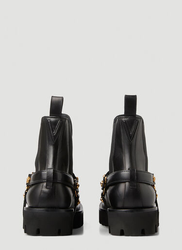 Versace La Medusa Plaque Chelsea Boots Black ver0149048