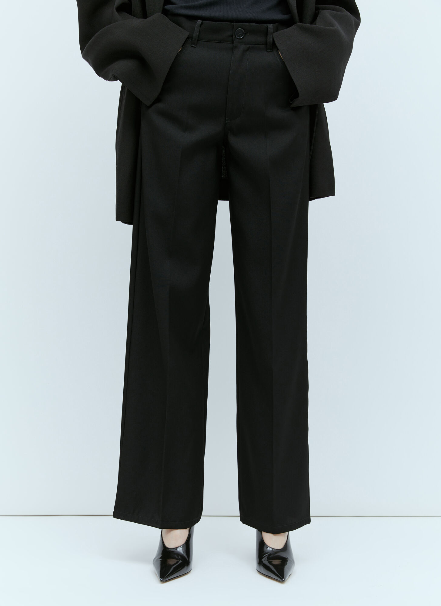 Jil Sander Wool Trousers In Black